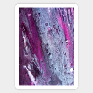 Pink geode acrylic painting pour - Abstract Sticker